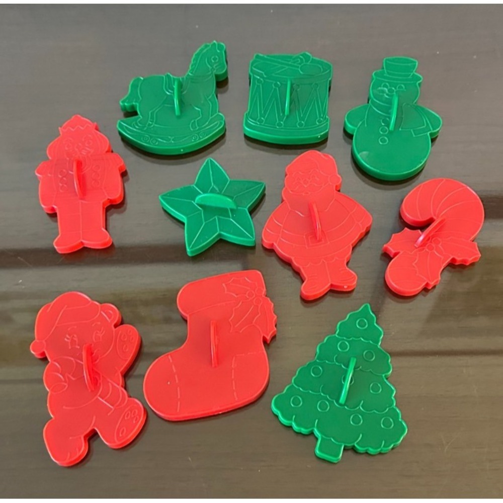 1992 Wilton Designer Series Christmas Collection 10 Plastic Sturdy Holiday Shape - Picture 2 of 3